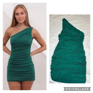 Lioness one shoulder Ruched Mini Dress size S